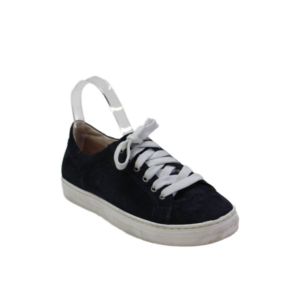 Michael Pasinkoff Boys Leather Lace-Up Low Top Platform Sneakers Blue Size 4